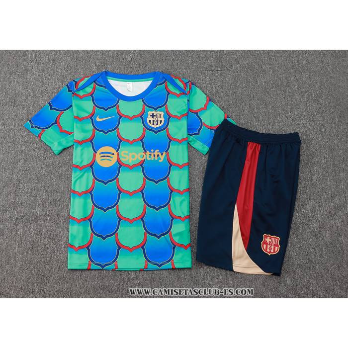 Chandal del Barcelona 24-25 Manga Corta Verde - Pantalon Corto
